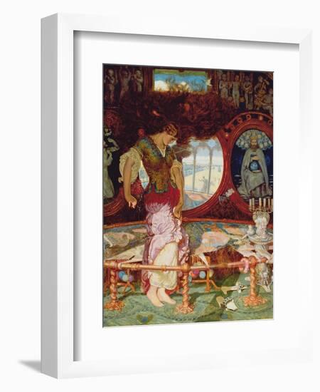 The Lady of Shalott, C.1886-1905-William Holman Hunt-Framed Giclee Print