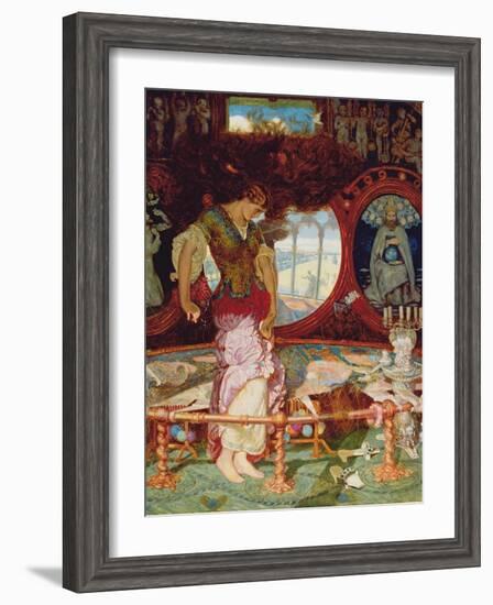 The Lady of Shalott, C.1886-1905-William Holman Hunt-Framed Giclee Print