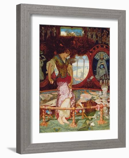 The Lady of Shalott, C.1886-1905-William Holman Hunt-Framed Giclee Print