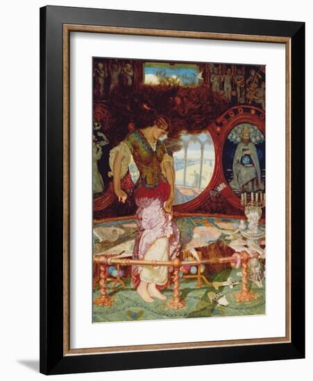 The Lady of Shalott, C.1886-1905-William Holman Hunt-Framed Giclee Print