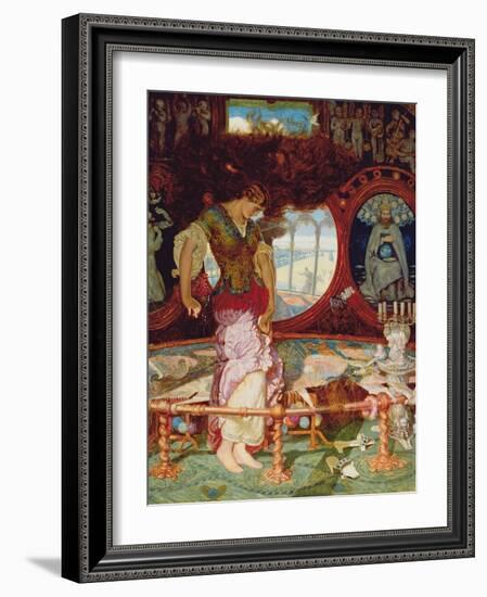 The Lady of Shalott, C.1886-1905-William Holman Hunt-Framed Giclee Print