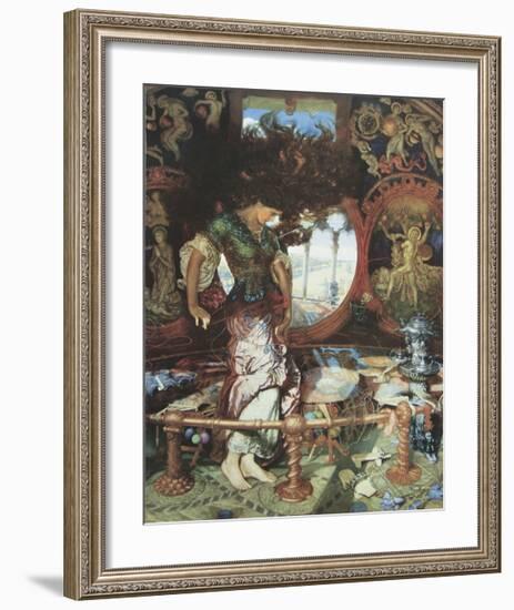 The Lady of Shalott. c.1889-92-William Holman Hunt-Framed Art Print