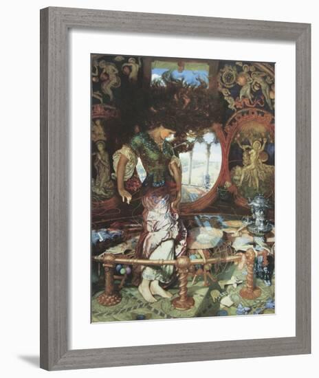 The Lady of Shalott. c.1889-92-William Holman Hunt-Framed Art Print