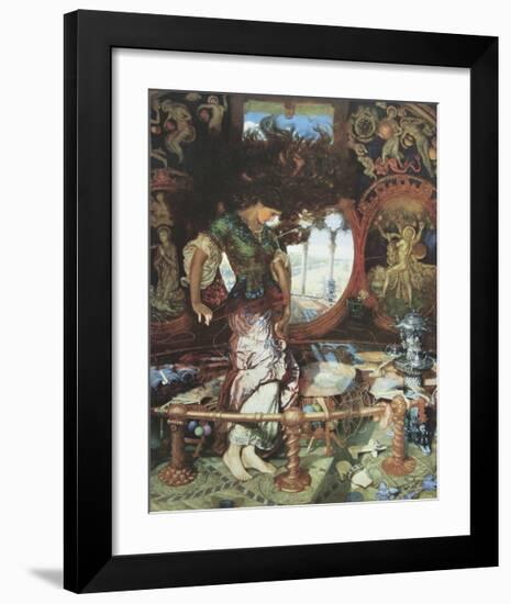 The Lady of Shalott. c.1889-92-William Holman Hunt-Framed Art Print