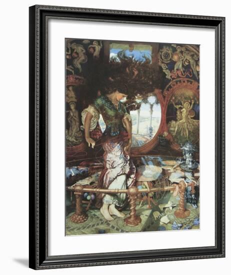 The Lady of Shalott. c.1889-92-William Holman Hunt-Framed Art Print