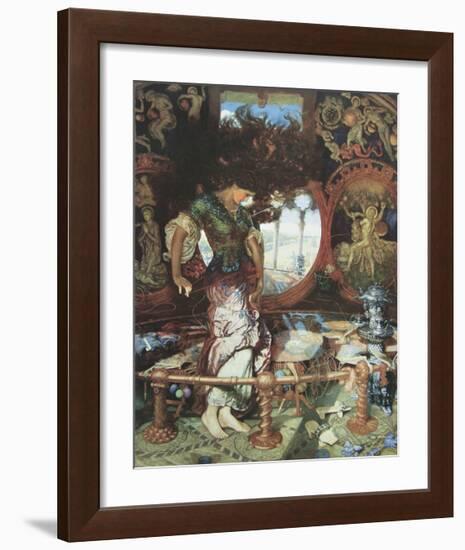 The Lady of Shalott. c.1889-92-William Holman Hunt-Framed Art Print