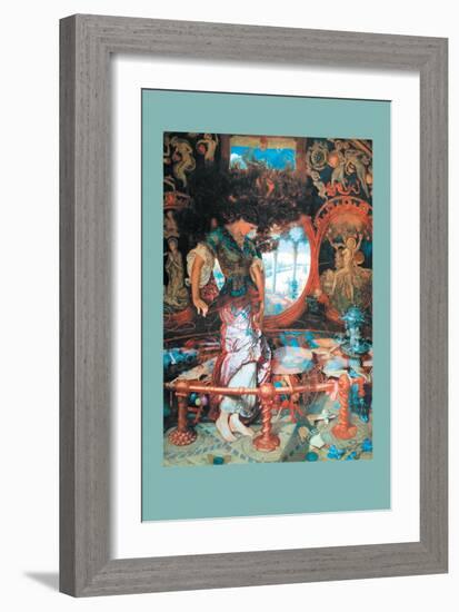 The Lady of Shalott-William Holman Hunt-Framed Art Print