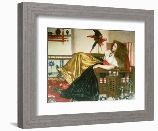 The Lady of the Tootni-Nameh, or the Legend of the Parrot (Oil on Canvas)-Valentine Cameron Prinsep-Framed Giclee Print