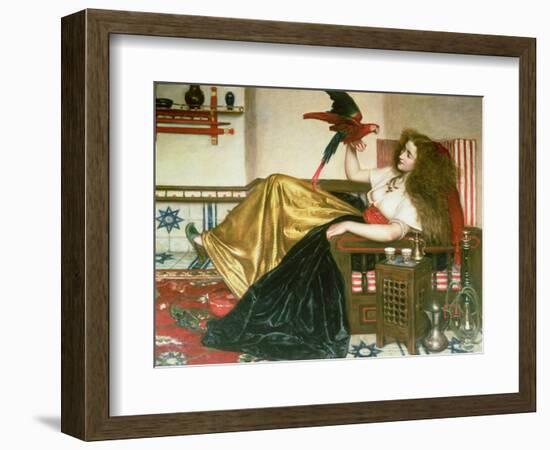 The Lady of the Tootni-Nameh, or the Legend of the Parrot (Oil on Canvas)-Valentine Cameron Prinsep-Framed Giclee Print