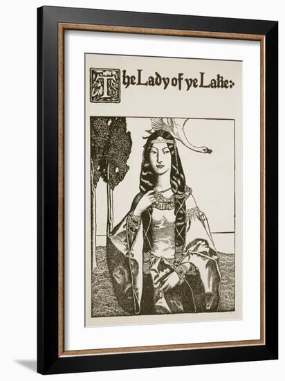 The Lady of Ye Lake, Illustration from 'The Story of King Arthur and His Knights', 1903-Howard Pyle-Framed Giclee Print