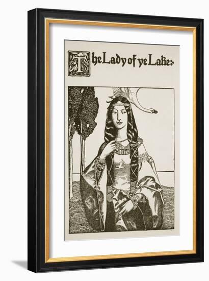 The Lady of Ye Lake, Illustration from 'The Story of King Arthur and His Knights', 1903-Howard Pyle-Framed Giclee Print