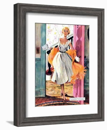 The Lady's Future - Saturday Evening Post "Leading Ladies", February 6, 1954 pg.34-Ernest Chiriaka-Framed Giclee Print