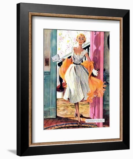 The Lady's Future - Saturday Evening Post "Leading Ladies", February 6, 1954 pg.34-Ernest Chiriaka-Framed Giclee Print