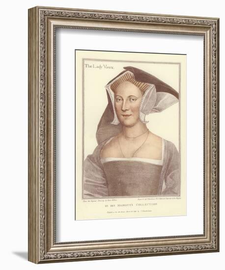 The Lady Vaux-Hans Holbein the Younger-Framed Giclee Print