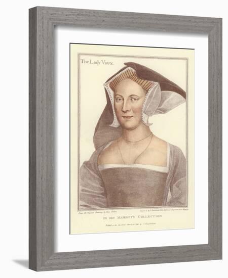 The Lady Vaux-Hans Holbein the Younger-Framed Giclee Print