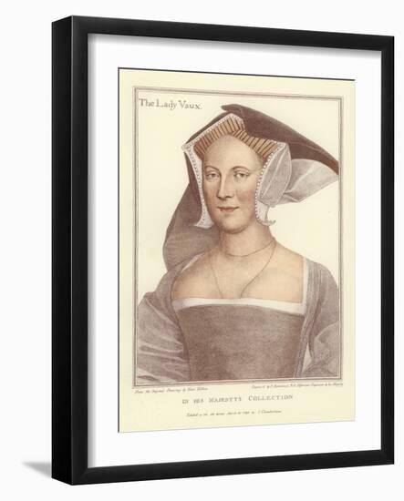 The Lady Vaux-Hans Holbein the Younger-Framed Giclee Print