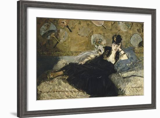 The Lady with Fans, 1873-Edouard Manet-Framed Giclee Print