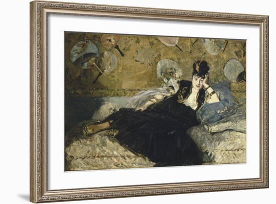 The Lady with Fans, 1873-Edouard Manet-Framed Giclee Print