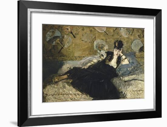 The Lady with Fans, 1873-Edouard Manet-Framed Giclee Print