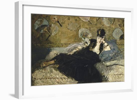 The Lady with Fans, 1873-Edouard Manet-Framed Giclee Print