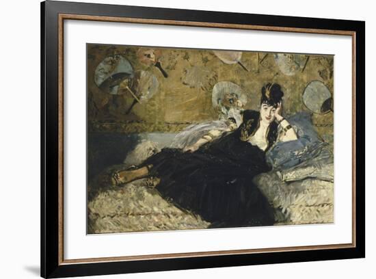 The Lady with Fans, 1873-Edouard Manet-Framed Giclee Print