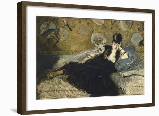 The Lady with Fans, 1873-Edouard Manet-Framed Giclee Print