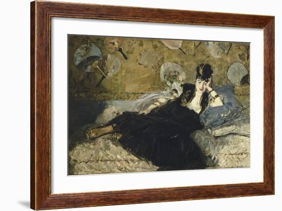 The Lady with Fans, 1873-Edouard Manet-Framed Giclee Print