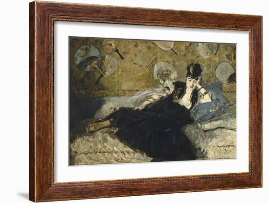 The Lady with Fans, 1873-Edouard Manet-Framed Giclee Print