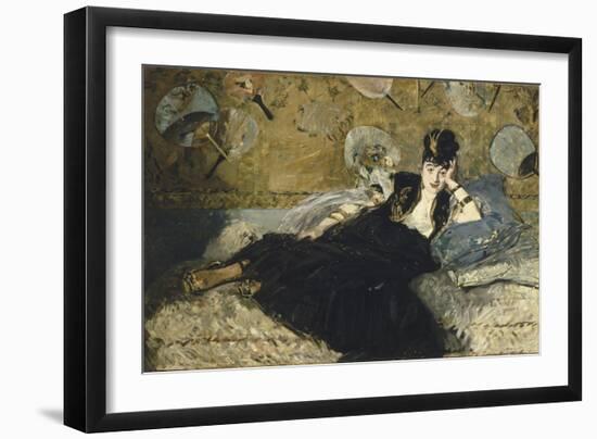 The Lady with Fans, 1873-Edouard Manet-Framed Giclee Print