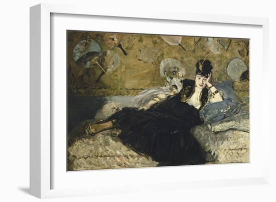 The Lady with Fans, 1873-Edouard Manet-Framed Giclee Print