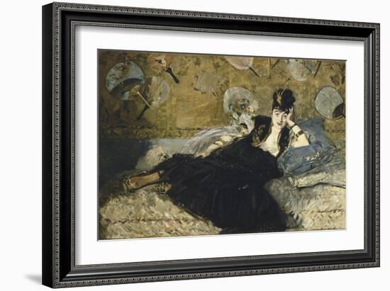 The Lady with Fans, 1873-Edouard Manet-Framed Giclee Print