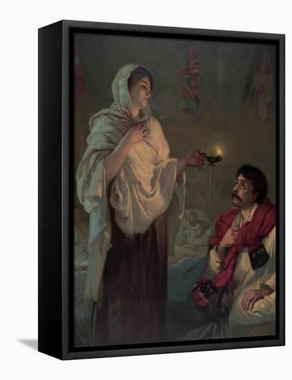 The Lady with the Lamp (Miss Nightingale at Scutari, 1854)-null-Framed Premier Image Canvas