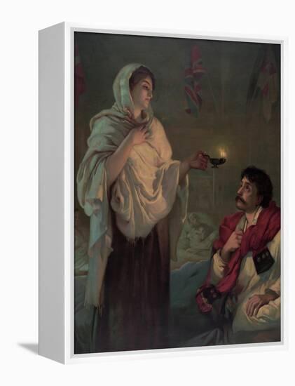 The Lady with the Lamp (Miss Nightingale at Scutari, 1854)-null-Framed Premier Image Canvas
