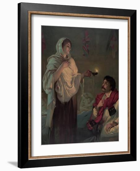 The Lady with the Lamp (Miss Nightingale at Scutari, 1854)-null-Framed Giclee Print