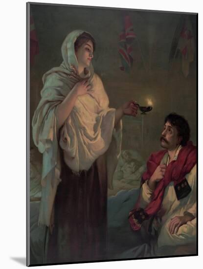 The Lady with the Lamp (Miss Nightingale at Scutari, 1854)-null-Mounted Giclee Print