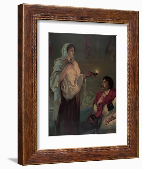 The Lady with the Lamp (Miss Nightingale at Scutari, 1854)-null-Framed Giclee Print