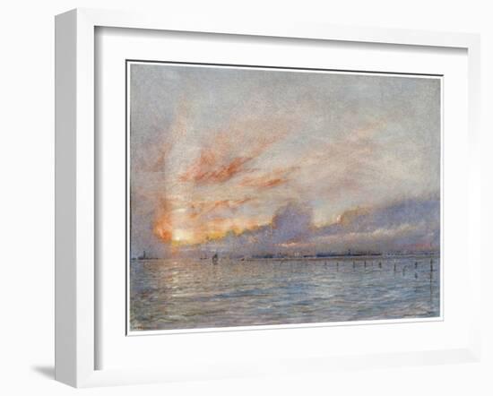 The Lagoons, Venice, 1910-Albert Goodwin-Framed Giclee Print