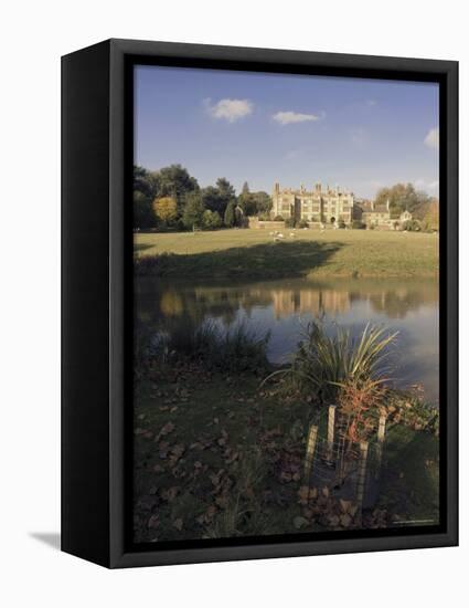 The Lake, Batsford Hall, Batsford Arboretum, the Cotswolds-David Hughes-Framed Premier Image Canvas