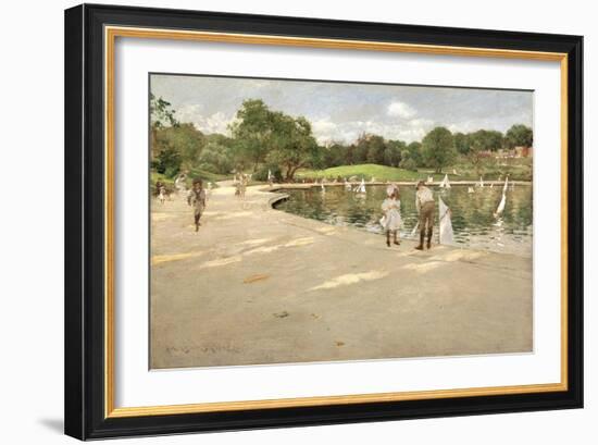 The Lake for Miniature Yachts-William Merritt Chase-Framed Premium Giclee Print