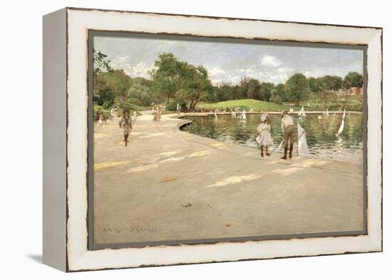 The Lake for Miniature Yachts-William Merritt Chase-Framed Stretched Canvas