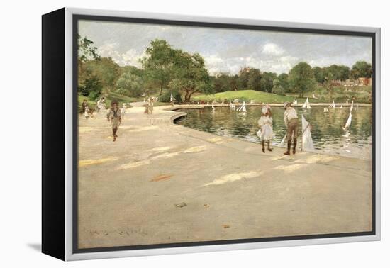 The Lake for Miniature Yachts-William Merritt Chase-Framed Stretched Canvas