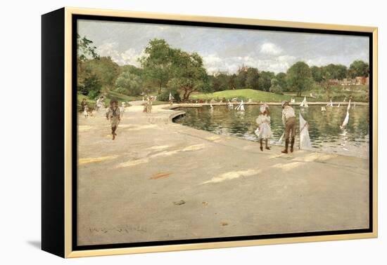 The Lake for Miniature Yachts-William Merritt Chase-Framed Stretched Canvas