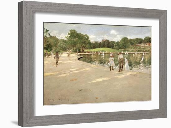 The Lake for Miniature Yachts-William Merritt Chase-Framed Art Print