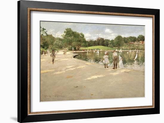 The Lake for Miniature Yachts-William Merritt Chase-Framed Art Print