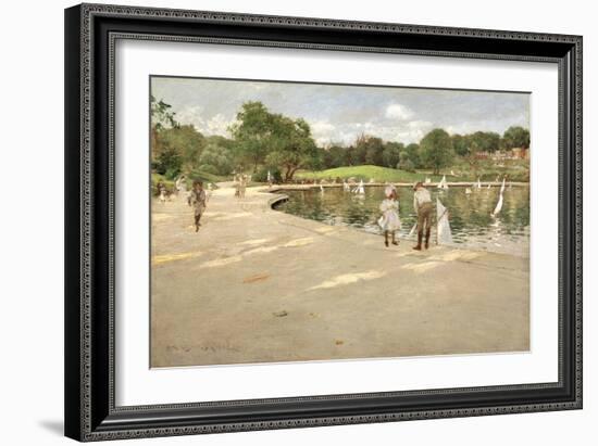 The Lake for Miniature Yachts-William Merritt Chase-Framed Art Print