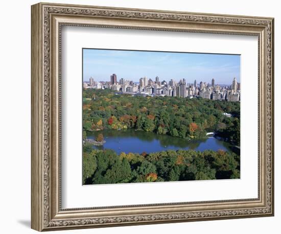 The Lake in Central Park-Rudy Sulgan-Framed Photographic Print