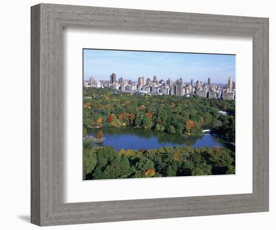 The Lake in Central Park-Rudy Sulgan-Framed Photographic Print