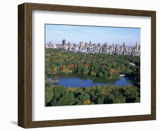 The Lake in Central Park-Rudy Sulgan-Framed Photographic Print