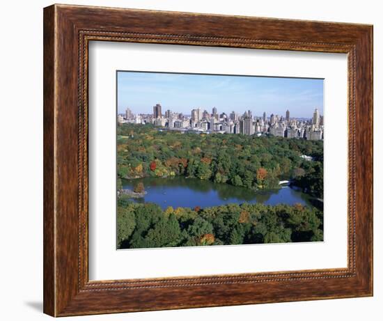 The Lake in Central Park-Rudy Sulgan-Framed Photographic Print