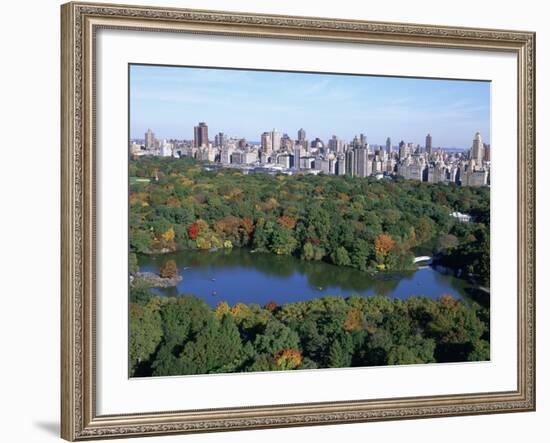 The Lake in Central Park-Rudy Sulgan-Framed Photographic Print